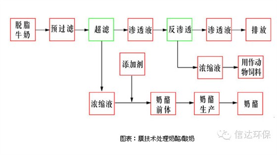 膜技术处理奶酪/酸奶