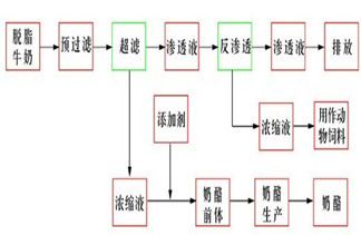 奶酪及附加物乳清蛋白工艺流程