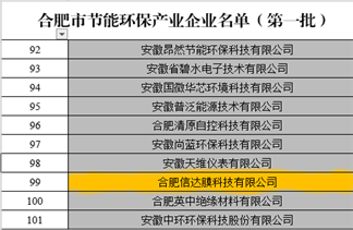 信达膜科技入选合肥市重点企业名录 技术创新受肯定