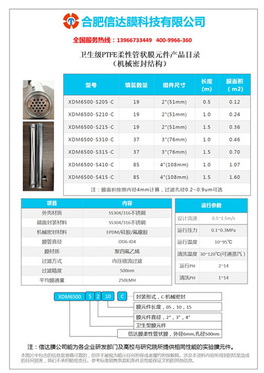 9 卫生级PTFE柔性管状膜元件 机械密封结构_副本